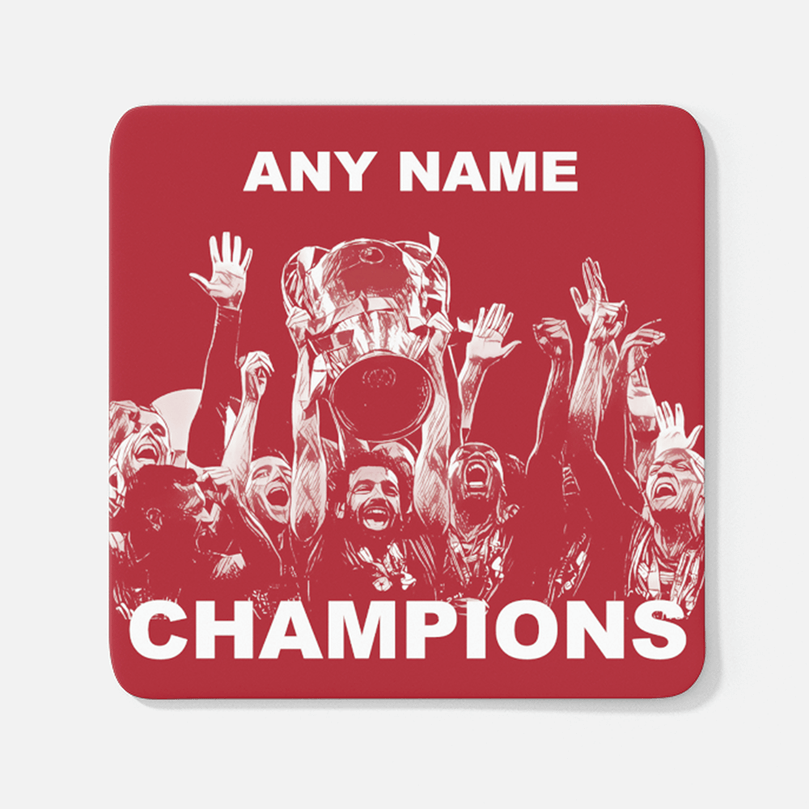 Liverpool 2019/2020 Champions Inspired’ Personalised' Football Coaster With Optional Mug Set