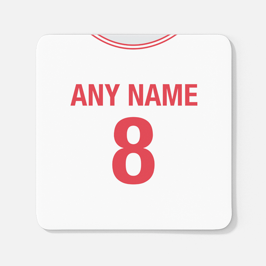 Turkey Retro Style Home Kit Shirt Inspired Colours for Personalised Football Coaster with optional Mug. Perfect item for the Ay-Yıldızlılar fan.