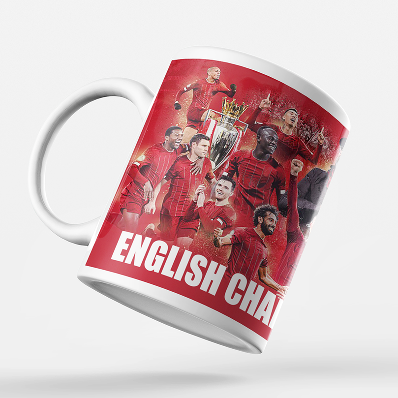 Liverpool 2019/2020 Champions Inspired 'Personalised' Football Mug With Optional Coaster Set