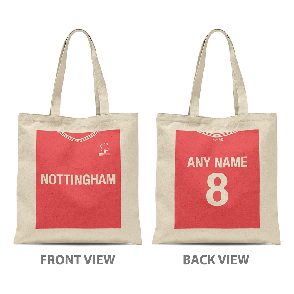 Nottingham 2020/2021 Inspired Home Kit Colours 'Personalised' Football Tote Bag.