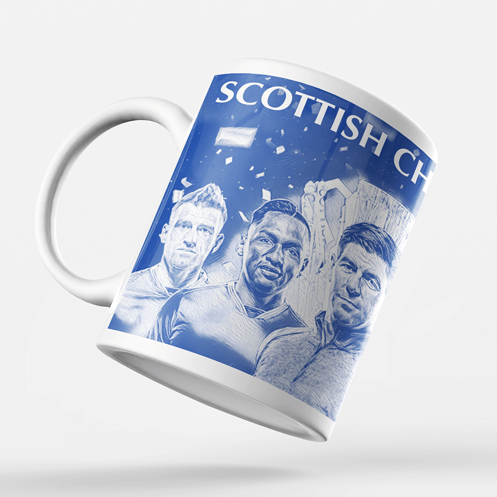 Rangers 2020/2021 Scottish Champions Inspired 'Personalised' Football Mug.