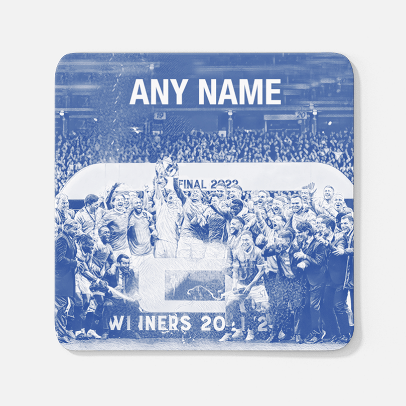 Rangers 2022 Scottish Cup Winners Inspired ‘Personalised' Football Coaster With Optional Mug Set