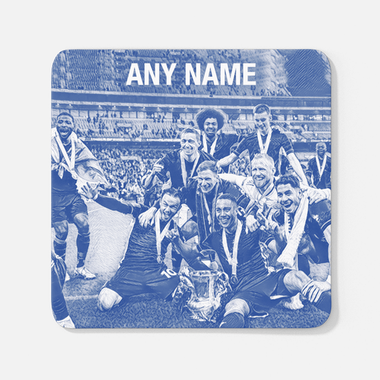 Leicester City 2020/2021 Champions Inspired ‘Personalised' Football Coaster With Optional Mug Set