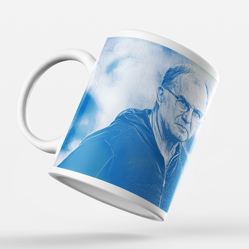 Leeds 2019/2020 Champions 'In Bielsa We Trust' Inspired Football Mug With Optional Coaster Set. Perfect item for The Peacocks fan.