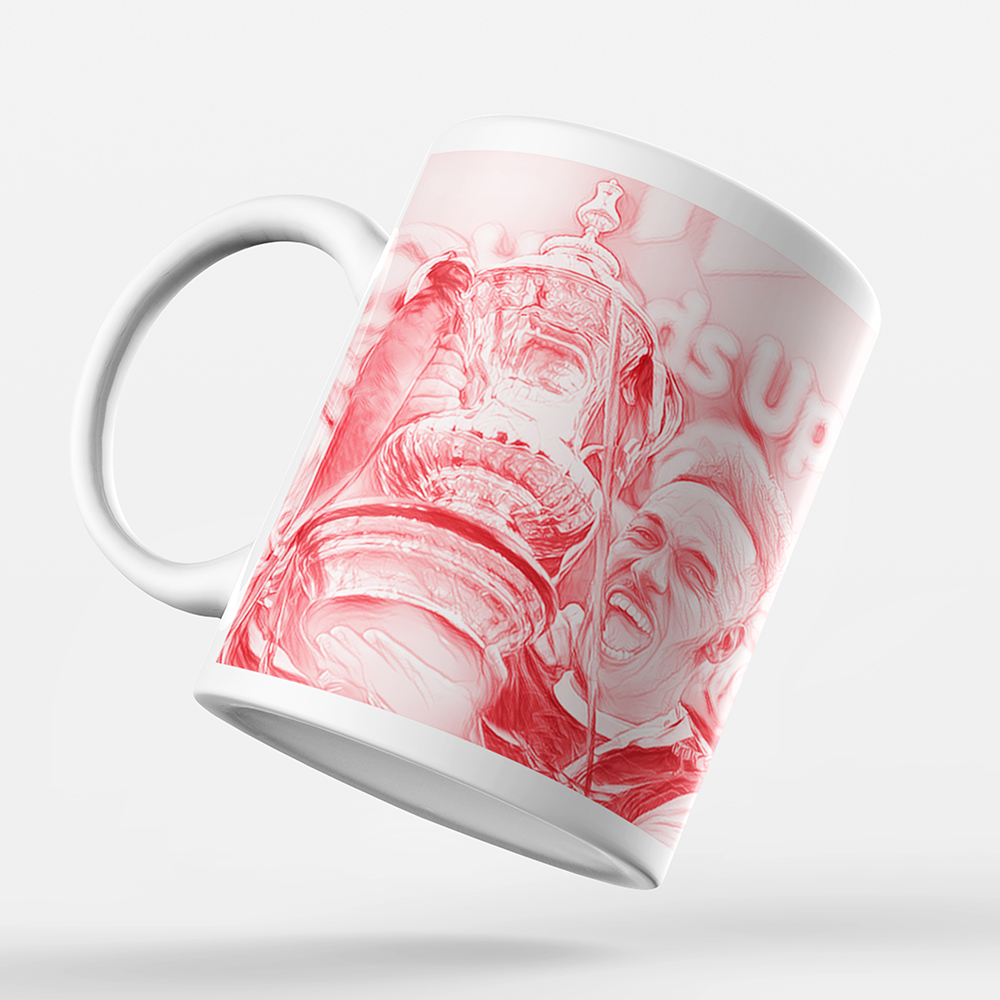 Arsenal 2019/2020 Champions Inspired 'Personalised' Football Mug With Optional Coaster Set