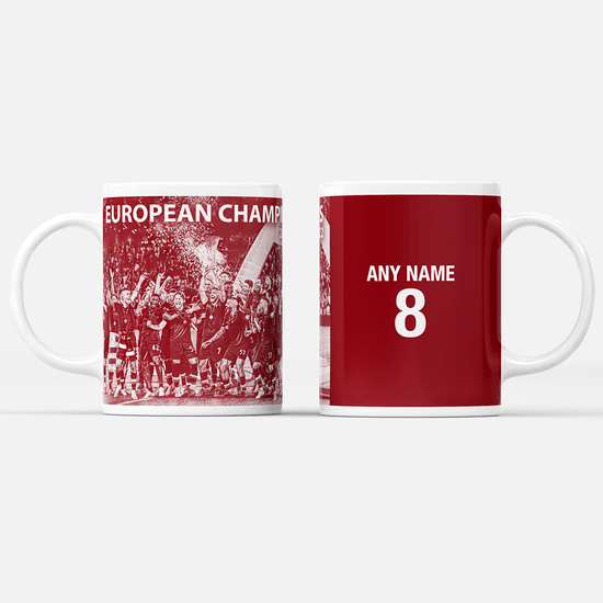 Roma / Rome 2022 European Champions Inspired 'Personalised' Football Mug With Optional Coaster Set