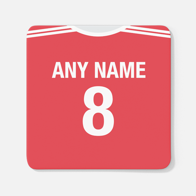 Switzerland Retro Style Home Kit Shirt Inspired Colours for Personalised Football Mug with optional Coaster. Perfect item for The Nati fans.