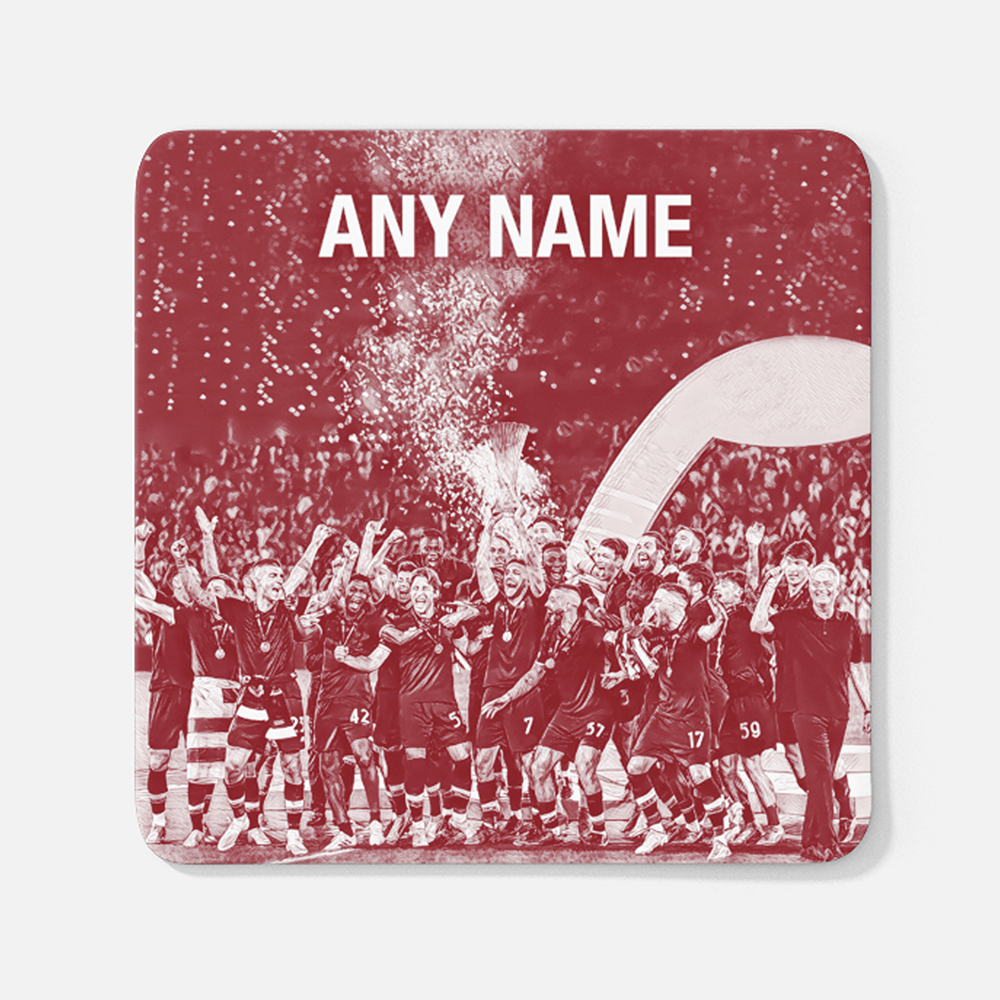 Roma / Rome 2022 European Champions Inspired 'Personalised' Football Coaster With Optional Mug Set