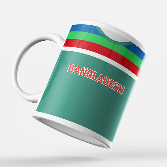 Bangladesh Retro Style Home Kit Shirt Inspired Colours for Personalised Football Mug with optional Coaster. Perfect item for the Tigers fan.