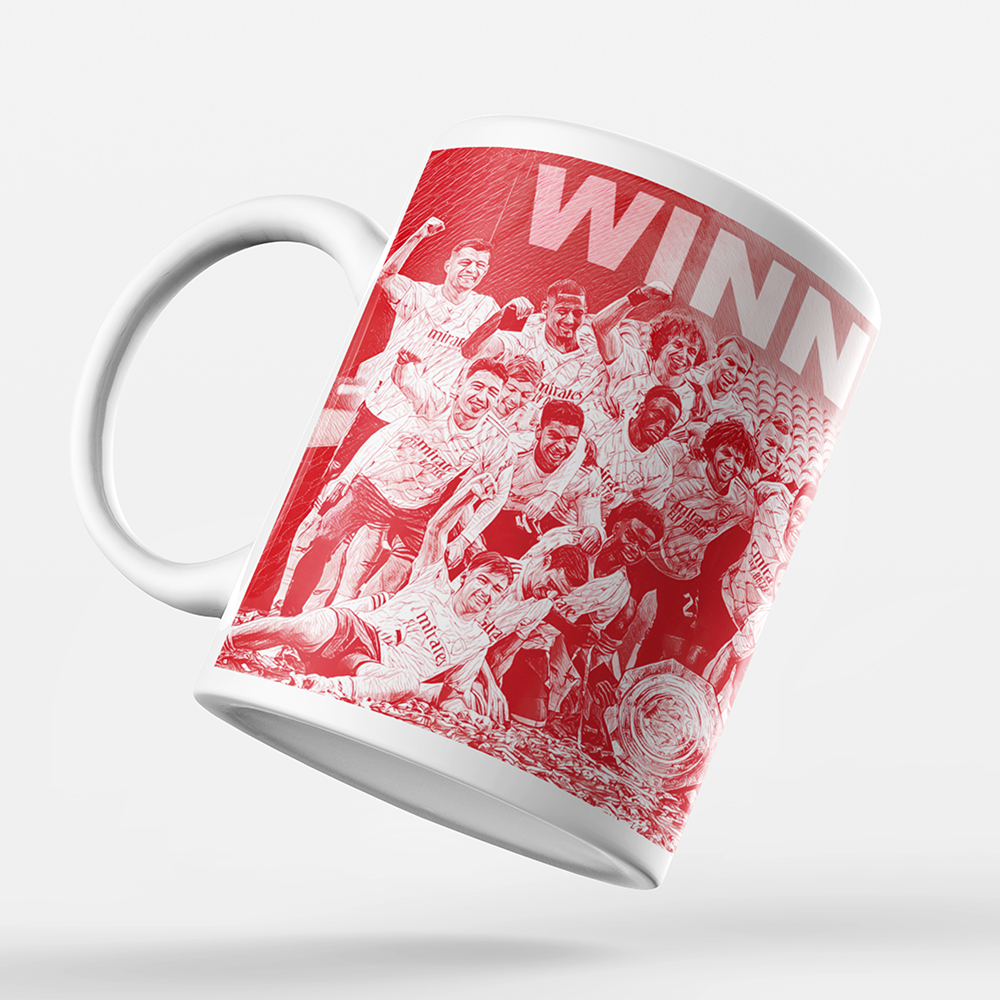 Arsenal 2020 Community Champions Inspired 'Personalised' Football Mug.