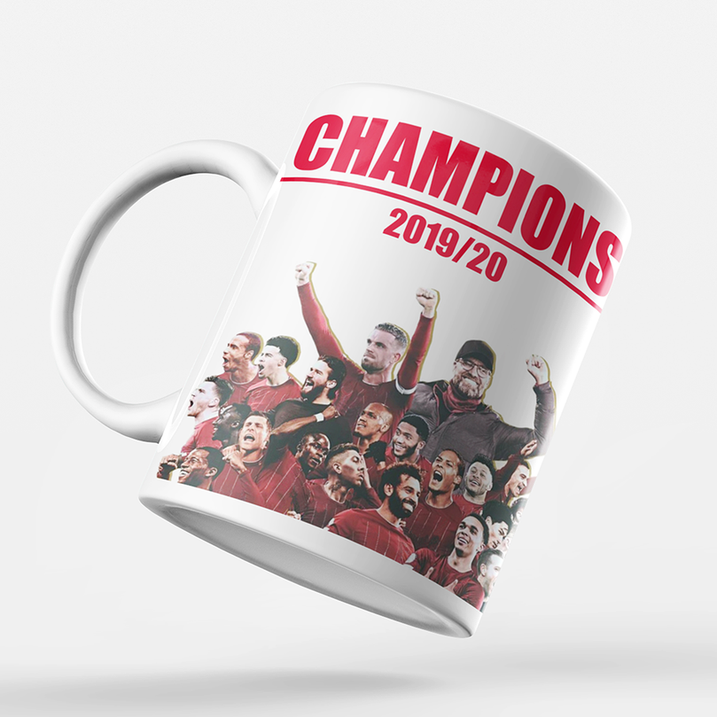 Liverpool 2019/2020 Champions Inspired 'Personalised' Football Mug With Optional Coaster Set