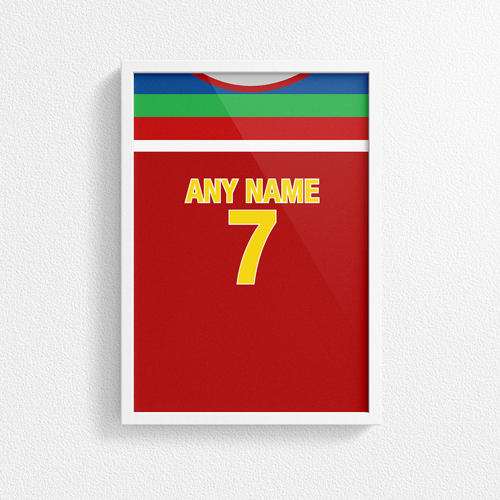 Zimbabwe Cricket World Cup Retro Kit Inspired 'Personalised' Poster Print.