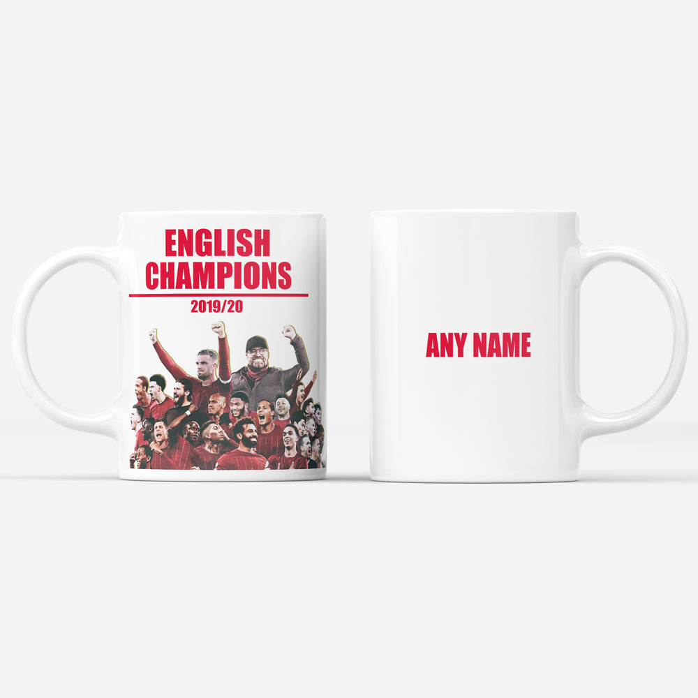 Liverpool 2019/2020 English Champions Inspired 'Personalised' Football Mug.