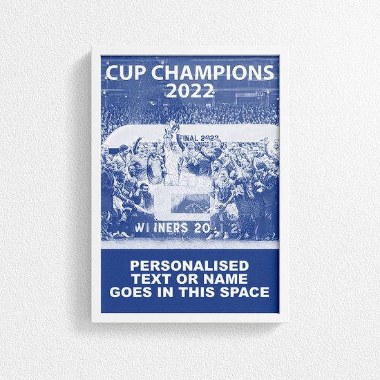 Rangers 2022 Scottish Cup Winners Inspired 'Personalised' Football Poster Print