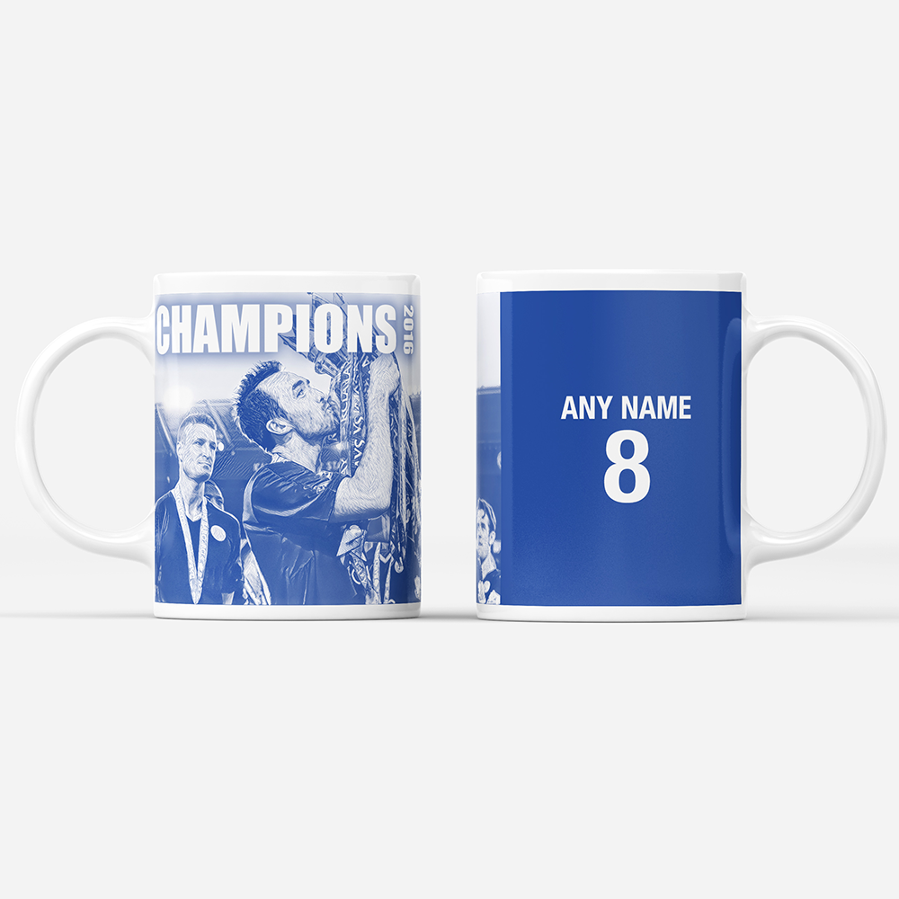 Leicester City 2016 Champions Inspired 'Personalised' Football Mug With Optional Coaster Set