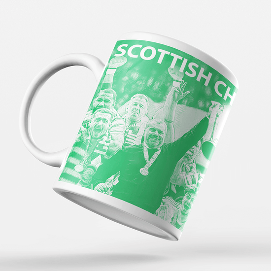 Celtic 2021/2022 Scottish Champions Inspired 'Personalised' Football Mug With Optional Coaster Set