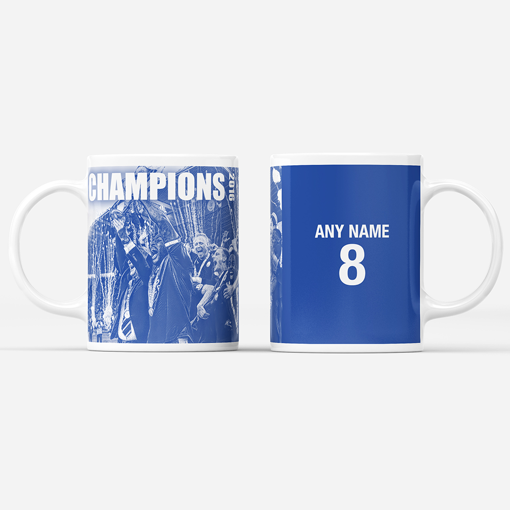 Leicester 2016 Champions Inspired 'Personalised' Football Mug.