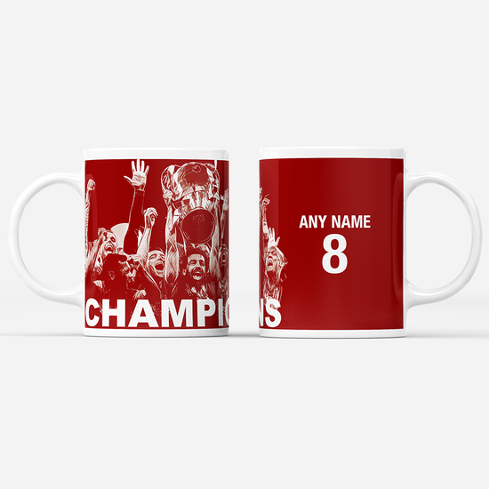 Liverpool 2019/2020 Champions Inspired 'Personalised' Football Mug With Optional Coaster Set