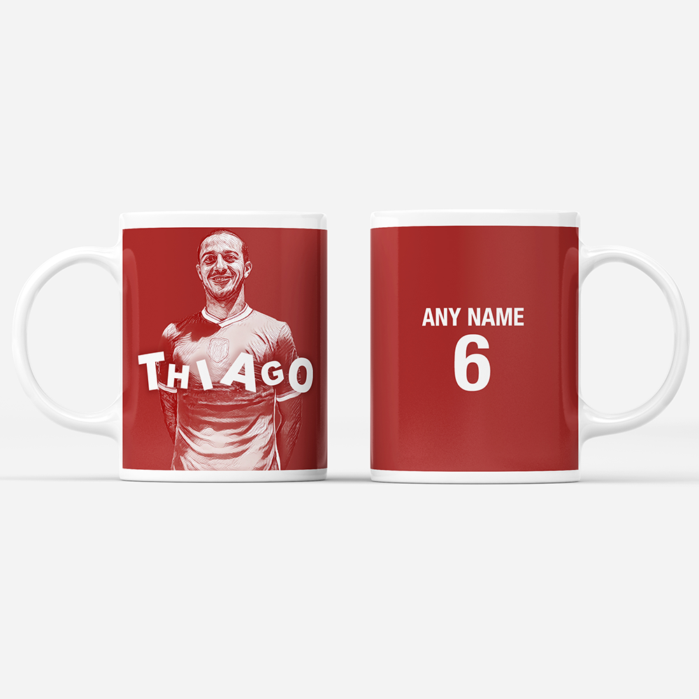 Thiago - Welcome to Liverpool 2020 Inspired 'Personalised' Football Mug.