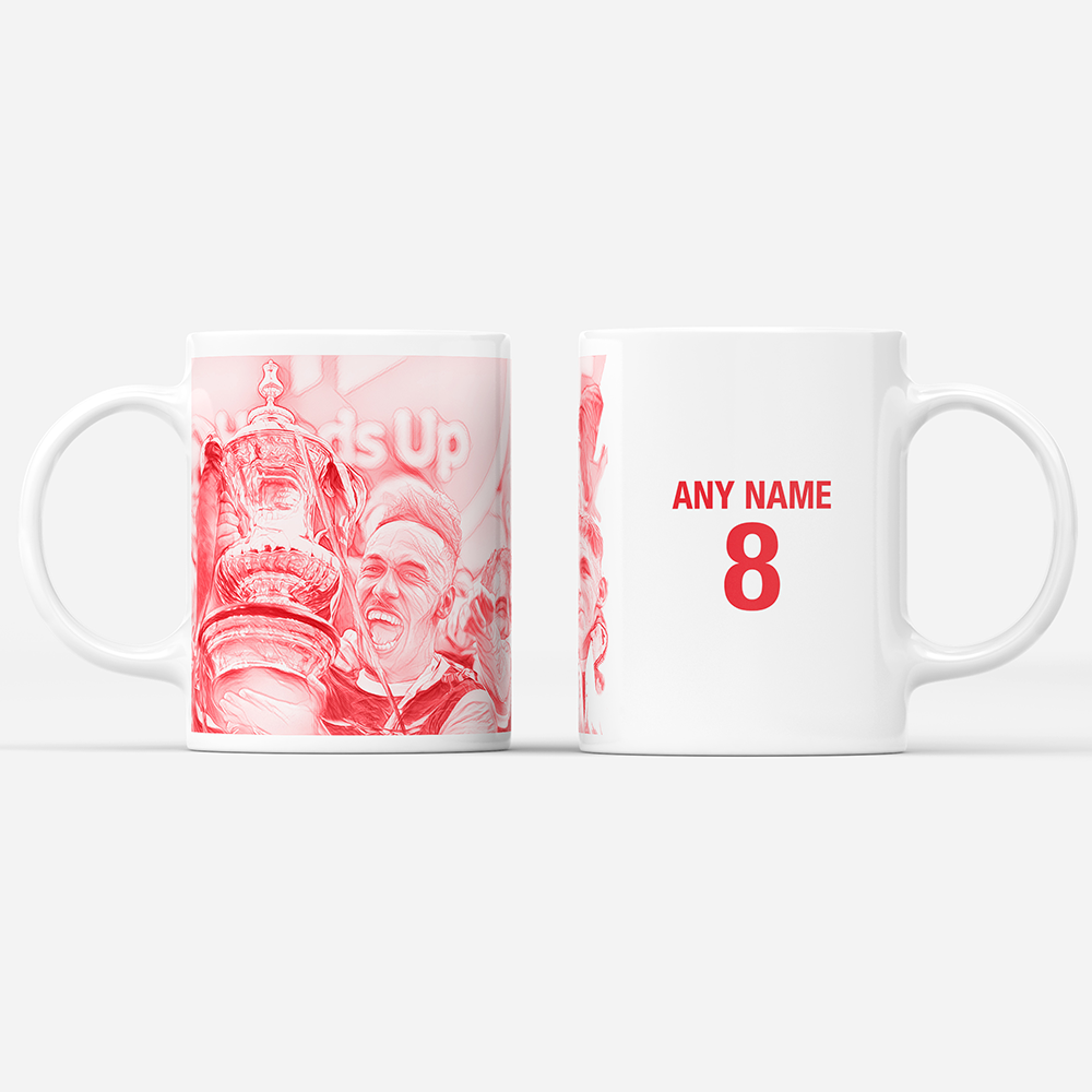 Arsenal 2019/2020 Champions Inspired 'Personalised' Football Mug With Optional Coaster Set