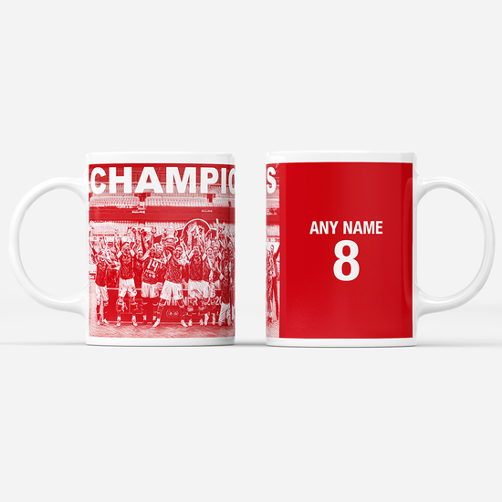 Arsenal 2019/2020 Champions Inspired 'Personalised' Football Mug With Optional Coaster Set