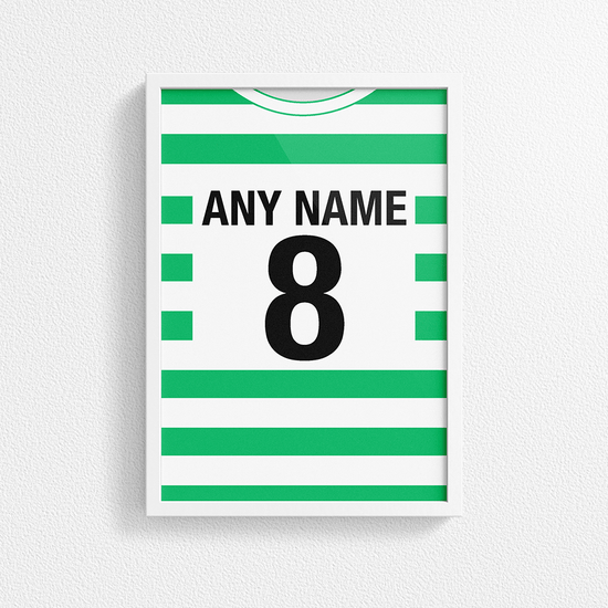 Sporting Lisbon Retro Home Kit Shirt Inspired Colours for Personalised Football Poster Print. Perfect item for the Leões fan.