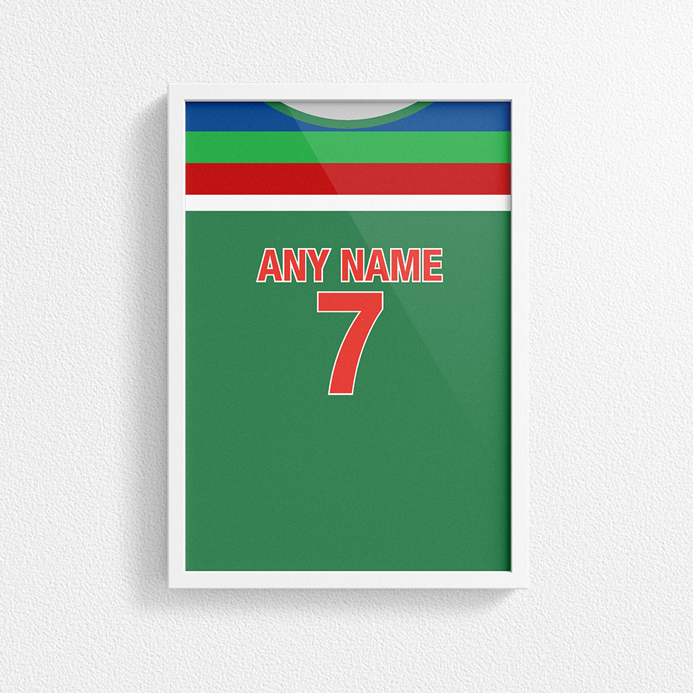 Bangladesh Cricket World Cup Retro Kit Inspired 'Personalised' Poster Print.