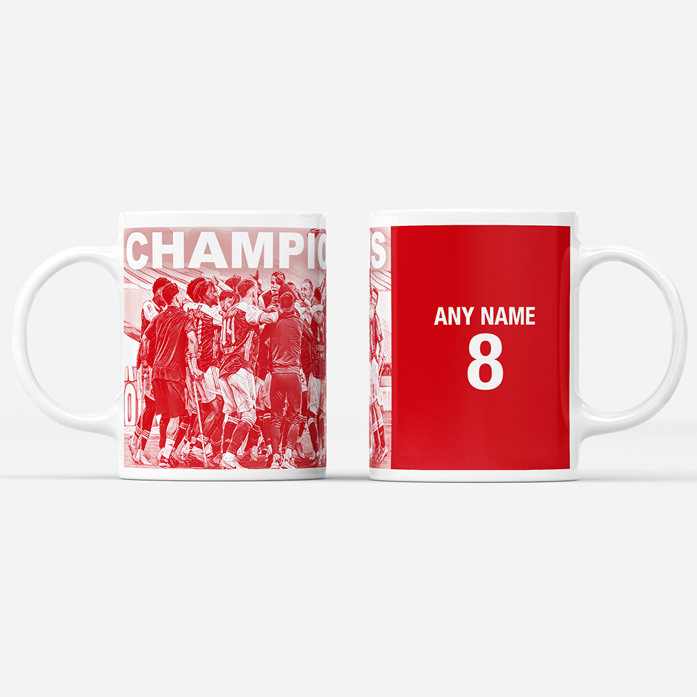 Arsenal 2019/2020 Champions Inspired 'Personalised' Football Mug With Optional Coaster Set