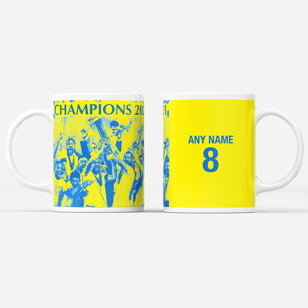 Villarreal 2020/2021 Europe Champions Inspired Personalised Football Mug with optional Coaster. Perfect item for the Yellow Submarine fan.