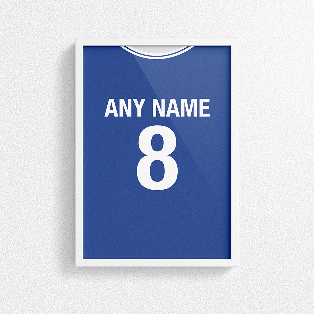 Scotland Retro Home Kit Shirt Inspired Colours for Personalised Football Poster Print. Perfect item for the The Tartan Terriers fan