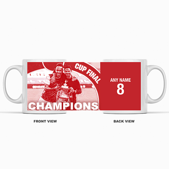 Arsenal 2019/2020 Champions Inspired 'Personalised' Football Mug With Optional Coaster Set