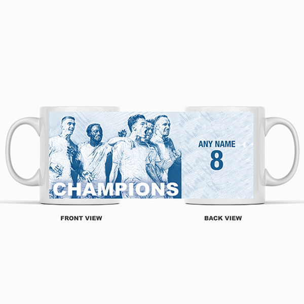 Coventry City 2019/2020 Champions Inspired Colours for Personalised Football Coaster with optional Mug. Perfect item for The Sky Blues fan.