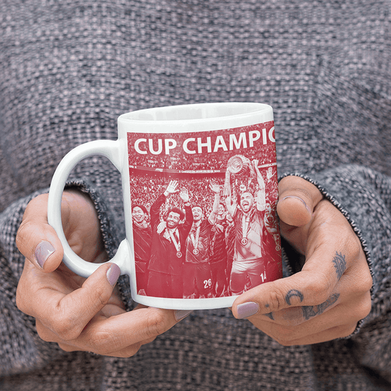 Liverpool 2022 Cup Champions Inspired 'Personalised' Football Mug With Optional Coaster Set