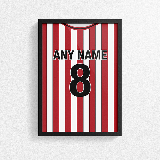 Southampton Retro Style Home Kit Shirt Inspired Colours for Personalised Football Mug with optional Coaster.