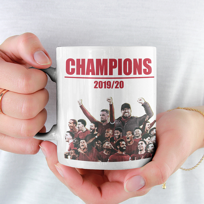 Liverpool 2019/2020 Champions Inspired 'Personalised' Football Mug With Optional Coaster Set