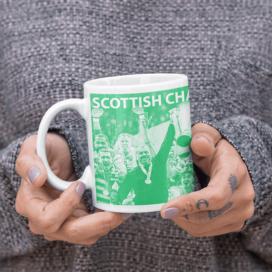 Celtic 2021/2022 Scottish Champions Inspired 'Personalised' Football Mug With Optional Coaster Set