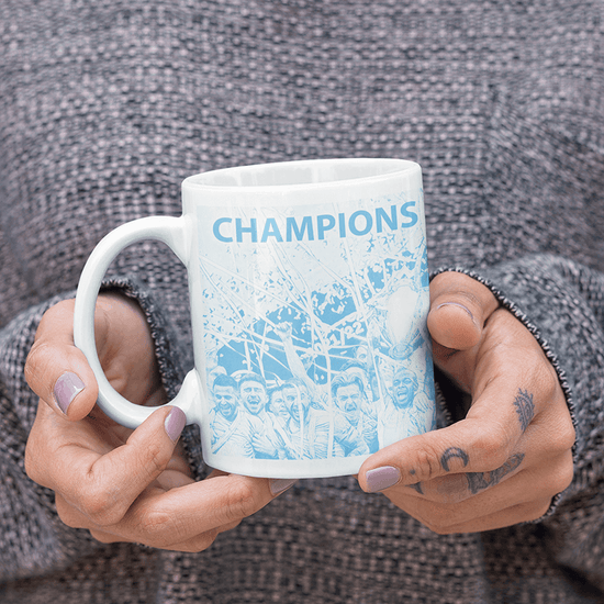 Manchester City 2021/2022 Champions Inspired 'Personalised' Football Mug With Optional Coaster Set