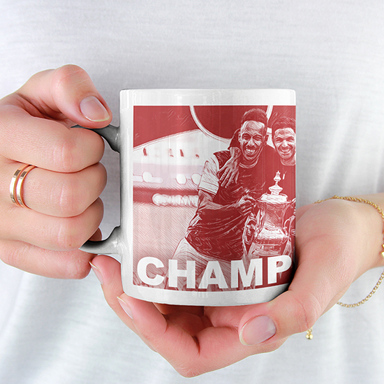 Arsenal 2019/2020 Champions Inspired 'Personalised' Football Mug With Optional Coaster Set