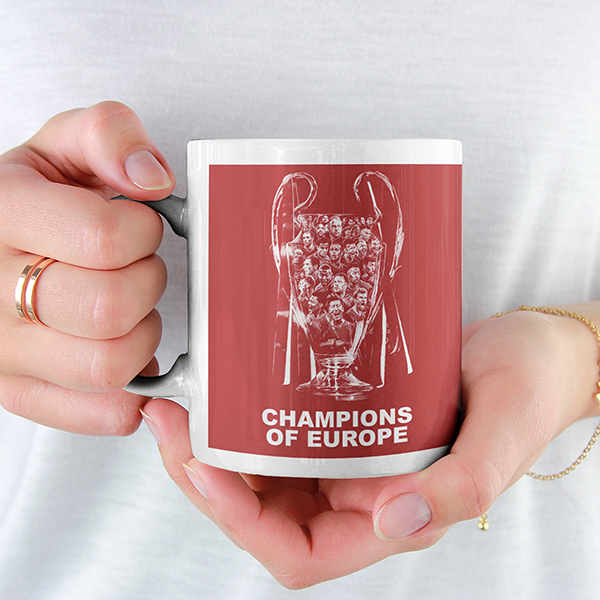 Bayern Munich 2019/2020 Champions of Europe Inspired Colours for Personalised Football Mug with optional Coaster. Perfect item for the Bavarians fan.