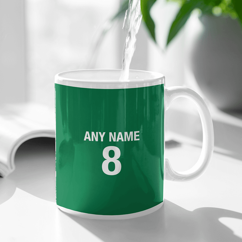 Sporting CP Lisbon 2020/2021 Portuguese Champions Inspired Personalised Football Mug with optional Coaster. Perfect item for the Leões fan.