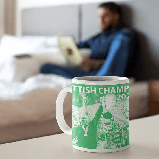 Celtic 2021/2022 Scottish Champions Inspired 'Personalised' Football Mug With Optional Coaster Set