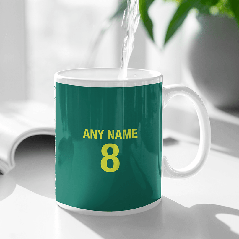 Senegal 2022 African Champions Inspired Personalised Football Mug with optional Coaster. Perfect item for the Lions of Teranga fan.