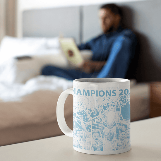 Manchester City 2021/2022 Champions Inspired 'Personalised' Football Mug With Optional Coaster Set