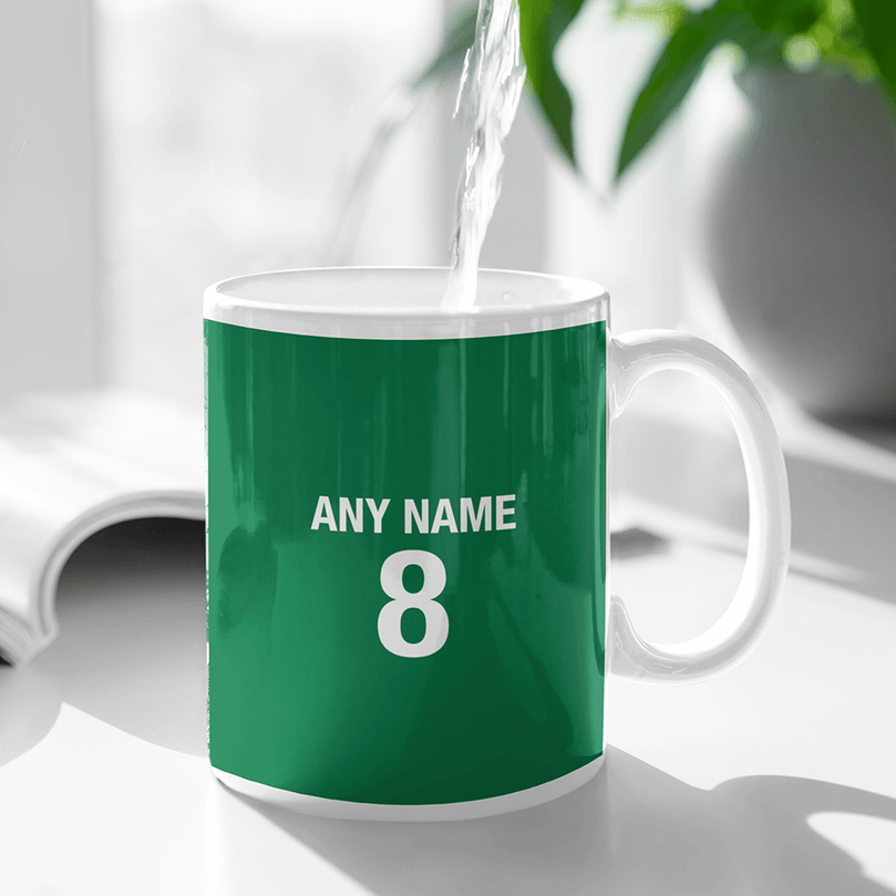 Sporting CP Lisbon 2020/2021 Portuguese Champions Inspired Personalised Football Mug with optional Coaster. Perfect item for the Leões fan.