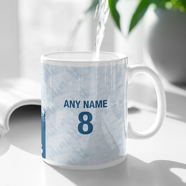 Coventry City 2019/2020 Champions Inspired Colours for Personalised Football Mug with optional Coaster. Perfect item for The Sky Blues fan.